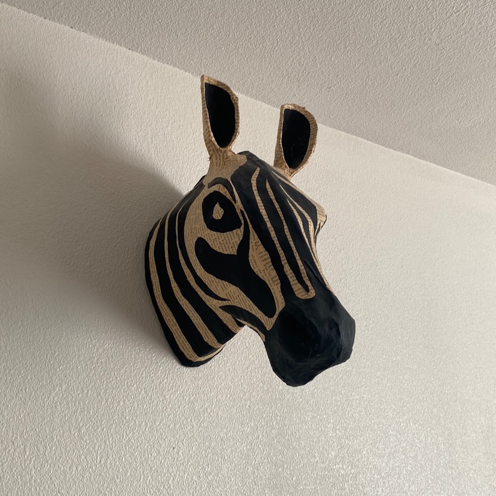 Anthropologie Paper Mache Zebra